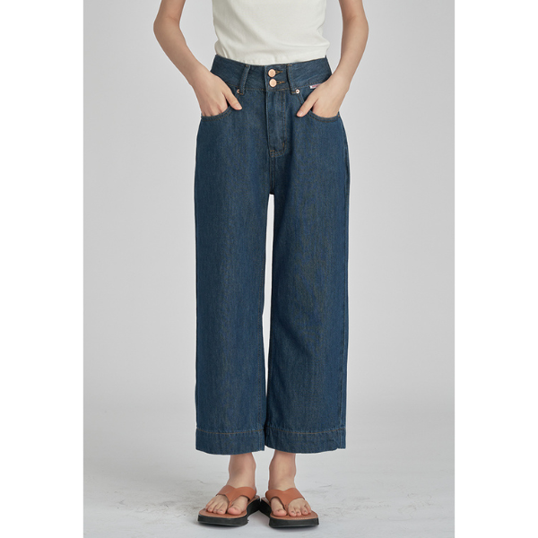 【2color】ウォッシュド ワイドレッグジーンズ Z00177