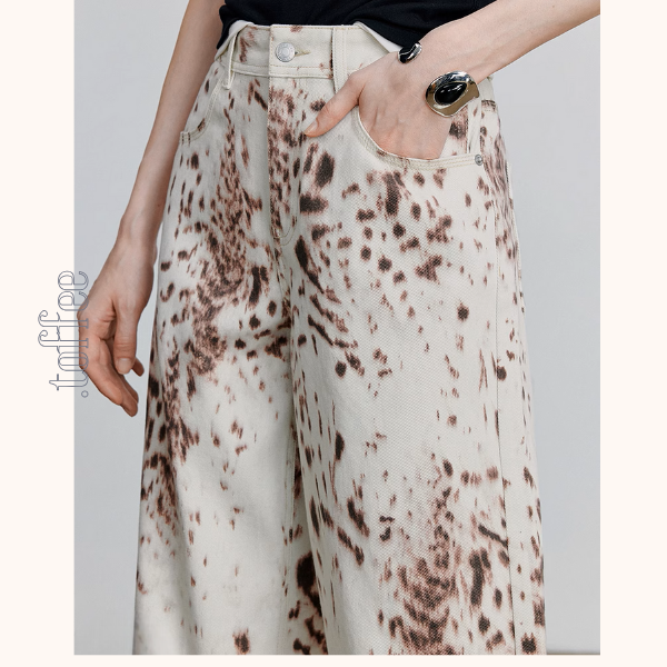 【4pattern】プリントストレートジーンズ《Z00929》