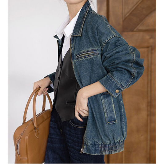 ウォッシュデニムジップジャケット Z00160