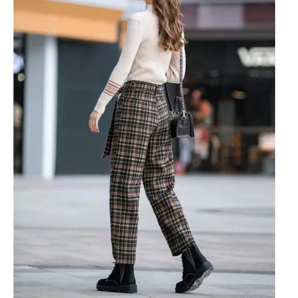 【2color】マルチチェックパンツ AU-456