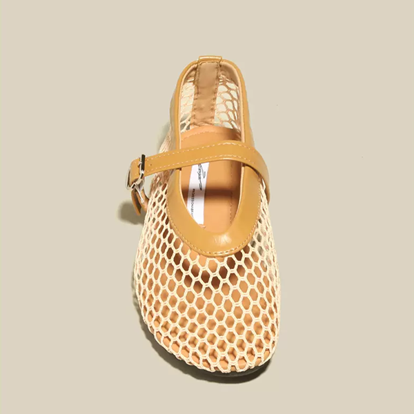 メッシュレースフラットシューズ Z00369