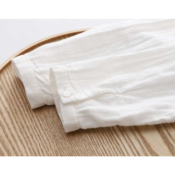 【4color】フォルムにこだわりシンプルコットンシャツ AU-116