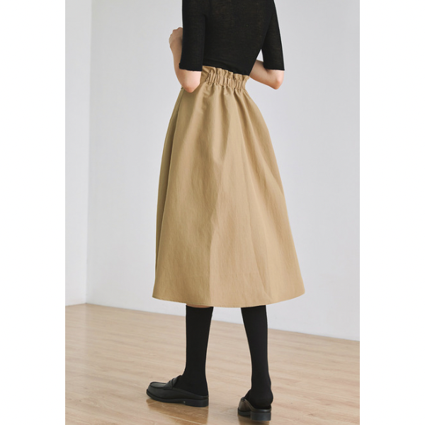 【2color】アシンメトリーベルテッドスカート X-122