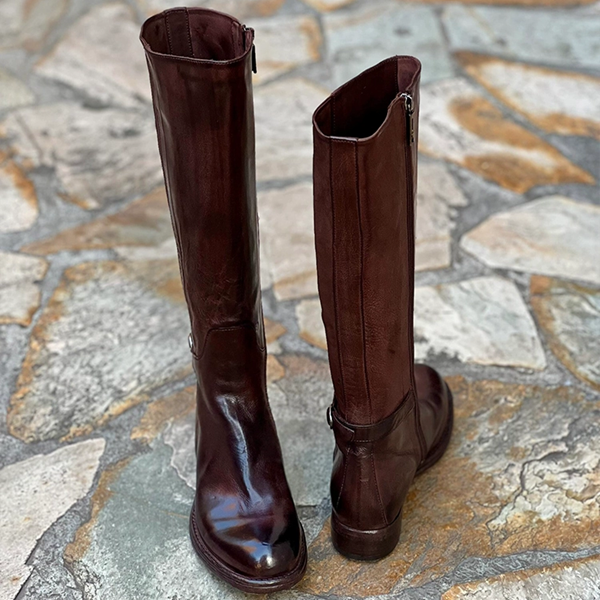 ポリッシュドレザーロングブーツ Z00518