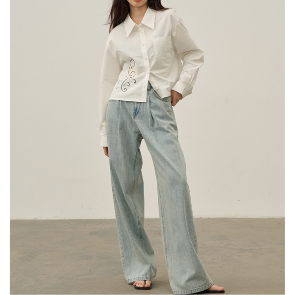 ルーズストレートデニムパンツ Z00224