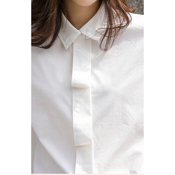 【4color】プリーツデザインシャツ X-033