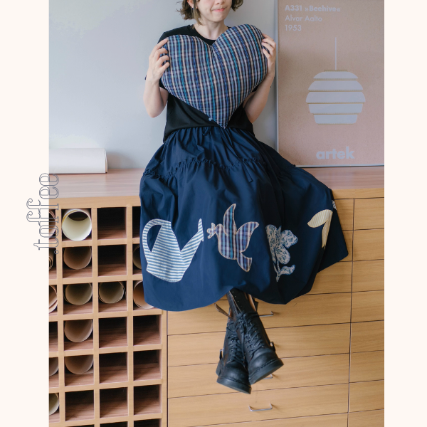 【2color】遊び心アップリケ刺繍スカート《Z01074》