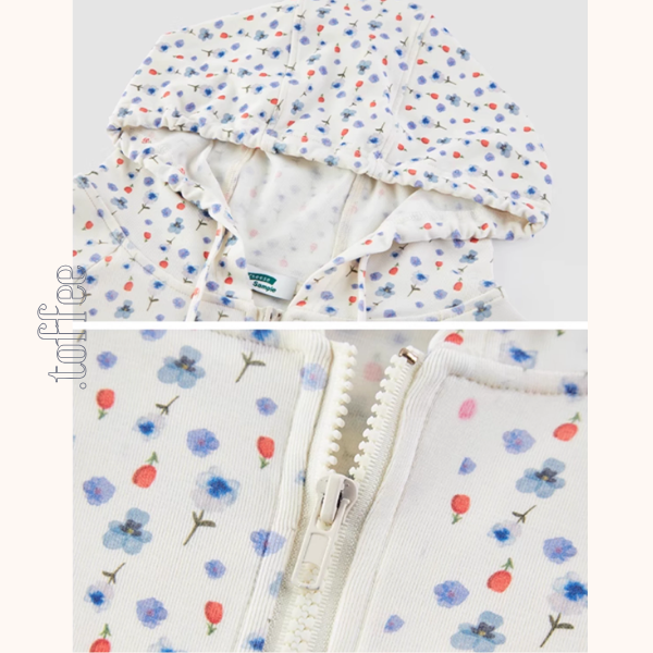 クロップドフーディー&レースキャミソール小花柄セットアップ《Z00983》