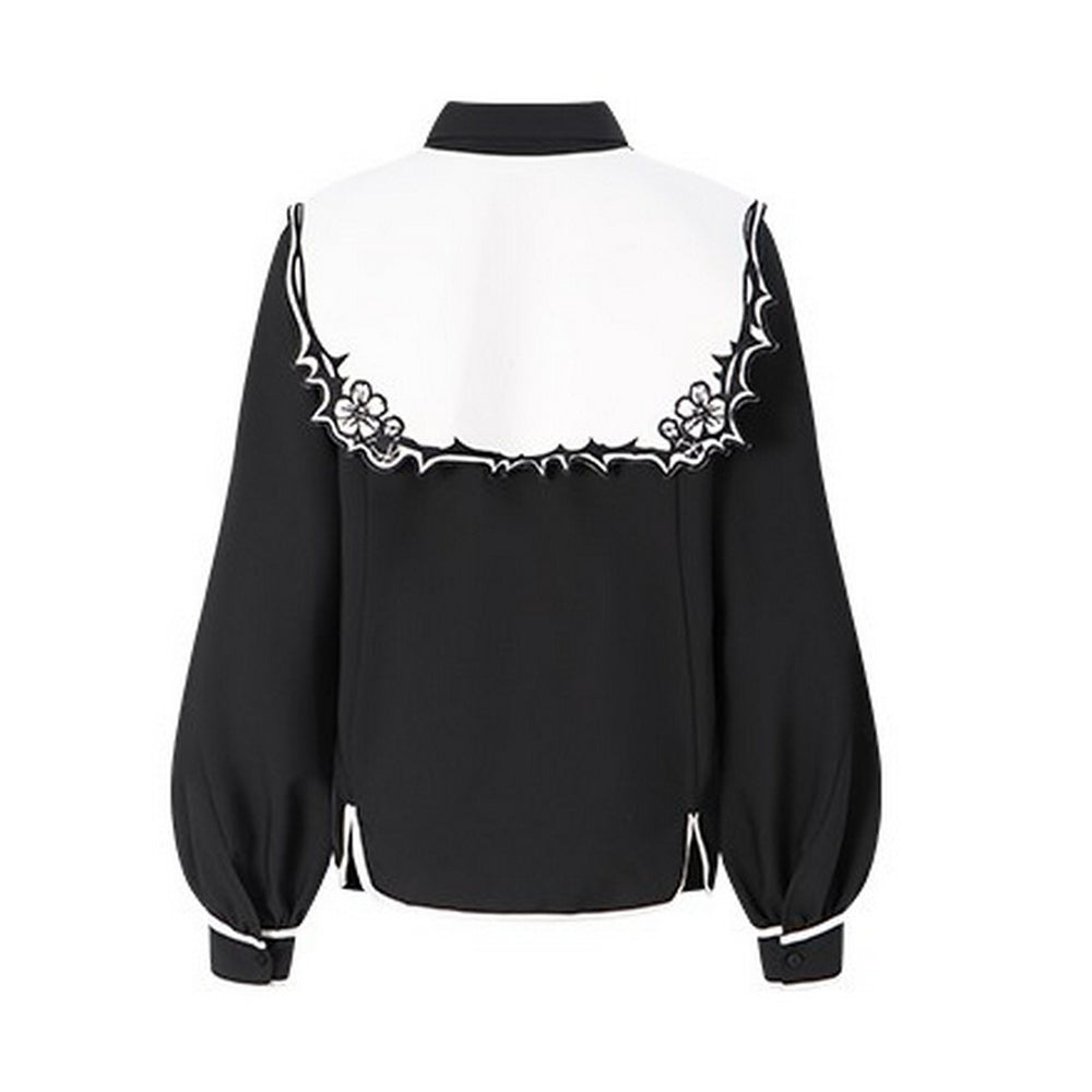 月明かりのバンビが佇む:深い森の中のオリエンタルカウボーイブラウス C0187