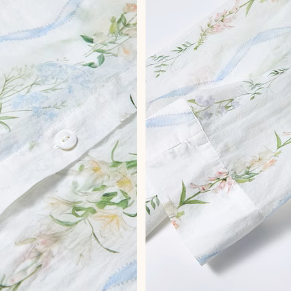 フローラルプリントシアーシャツ《Z00962》