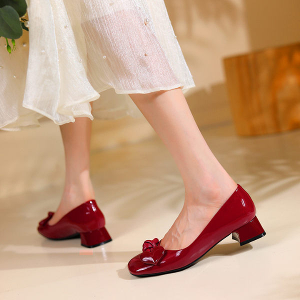 【2color】ハートノットパンプス X-041