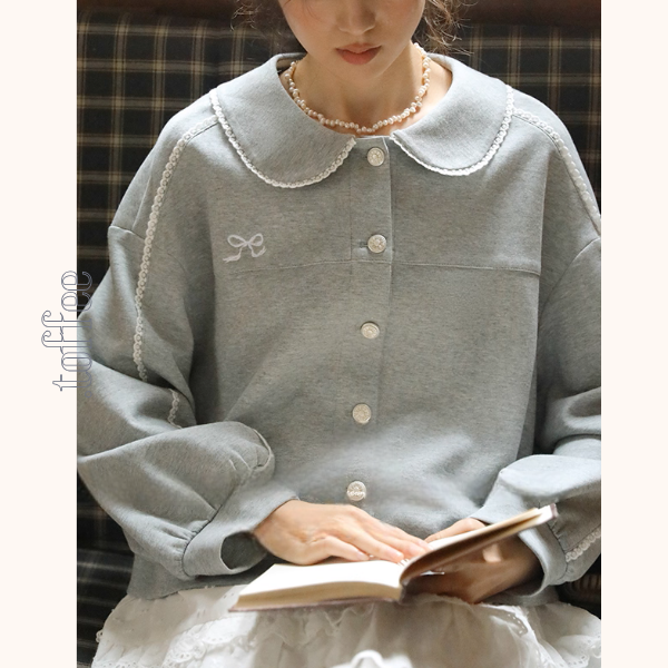 白昼夢のレースステッチカーディガン《Z01143》