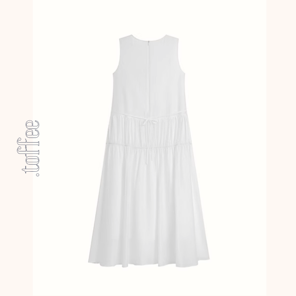 フラワー立体装飾ノースリーブティアードワンピース《Z00887》