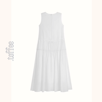 フラワー立体装飾ノースリーブティアードワンピース《Z00887》