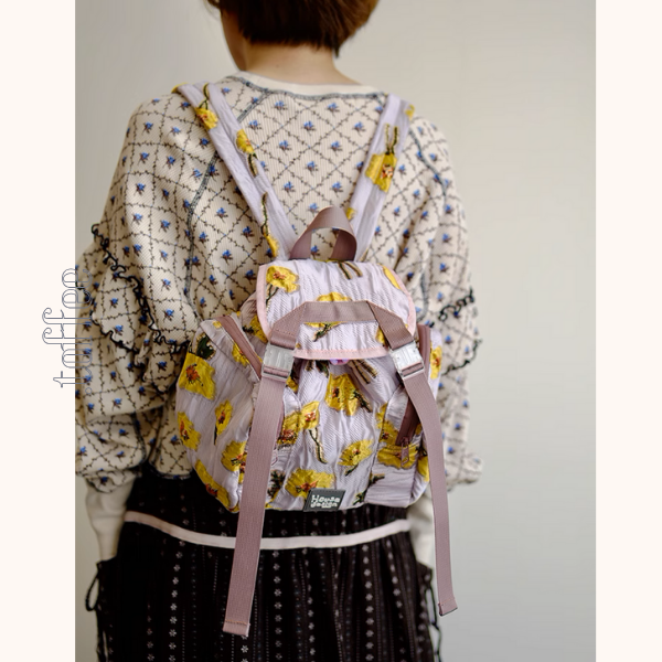 フラワーモチーフダブルジップ リュックサック《Z00937》