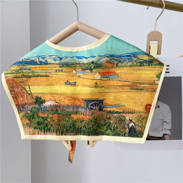 【８color】アーティスティックプリントレトロストール　AU-163