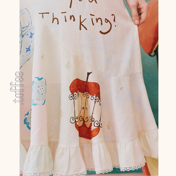 フリルヘムプリントスカート《Z00963》