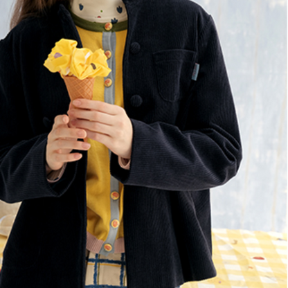 【2color】コーデュロイスタンドカラーシングルブレストジャケット　《Z00744》