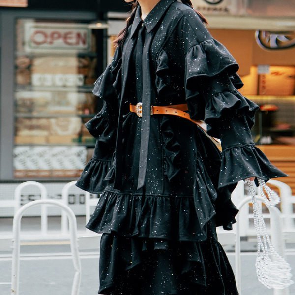 ティアードプリーツセットアップ X-277