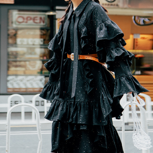 ティアードプリーツセットアップ X-277