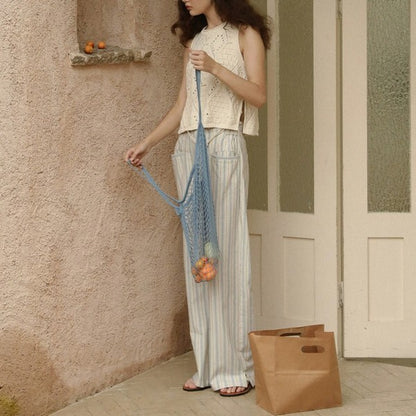 ストライプストレートパンツ Z00383