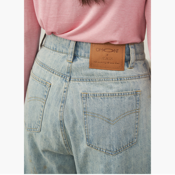 ルーズストレートデニムパンツ Z00224