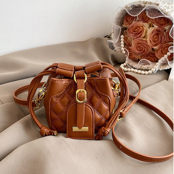 【2pattern】【3color】ショルダー　バケットバッグ X-410