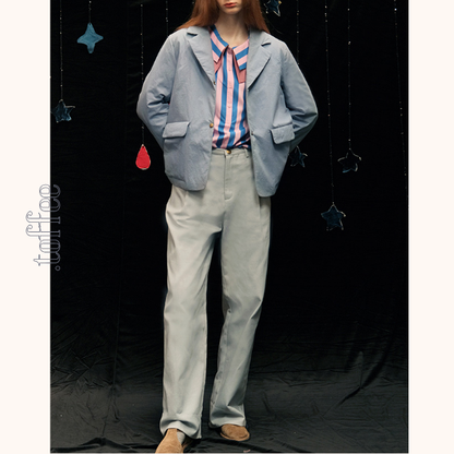 ストライプライニングテーラードジャケット　《Z00756》