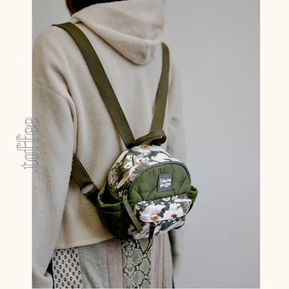 花柄＆キルティングコンパクトリュックサック《Z00938》