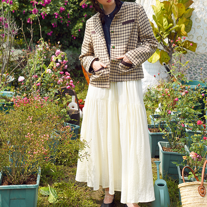 クラシックチェック柄ショートジャケット　Z00509