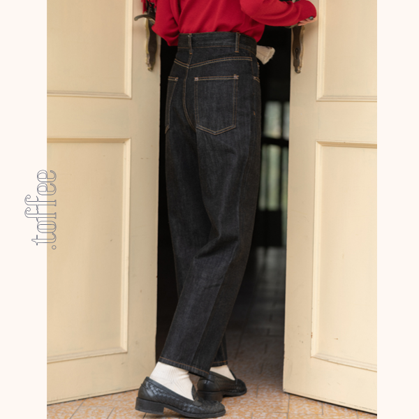 コットンストレッチストレートデニムパンツ　《Z00647》