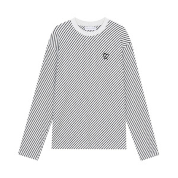 斜めストライプカットソー X-293