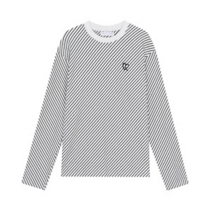 斜めストライプカットソー X-293