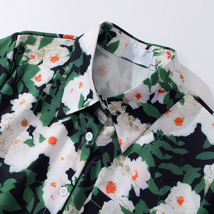 フローラルクロップドシャツ《Z00912》