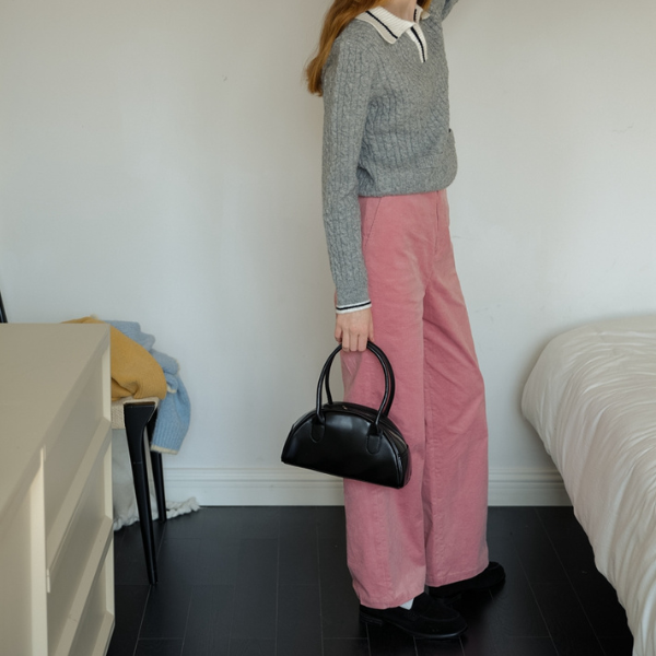 【2color】ワイドレッグコーデュロイパンツ X-509