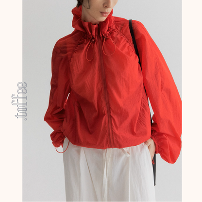 【5color】フルジップアップハイネックシアージャケット《Z00953》