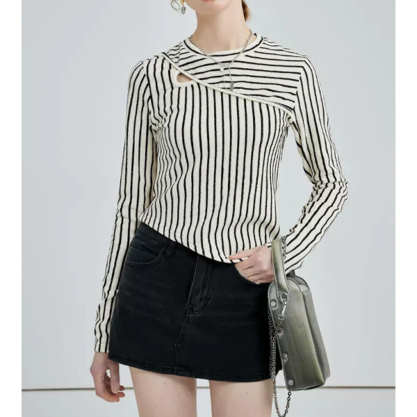 イレヘムストライプトップス w-141