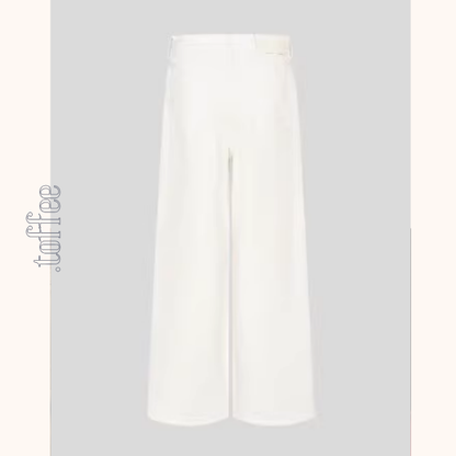 パッチワーク小花刺繍ワイドパンツ《Z01033》