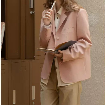 パウダーピンクベーシックジャケット X-049