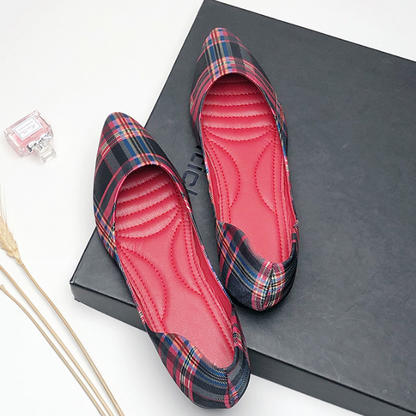 【３color】ポインテッドトゥチェッカーパンプス AU-316