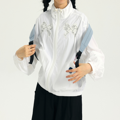 リボンモチーフの中空ジャケット　Z00354