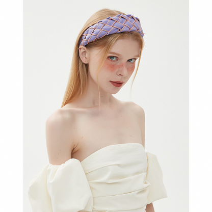 【3pattern】ビーズの装飾入り編み込みカチューシャ Z00038