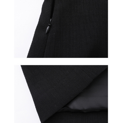 レイヤード風ブラックスリムワンピース Z00026