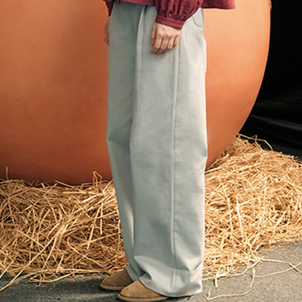 【2color】ルーズストライプカフパンツ　Z00602