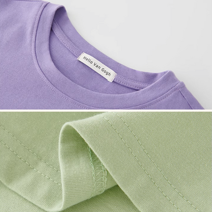 【6color】イレギュラーラインプリントオーバーサイズロングTシャツ《Z00992》