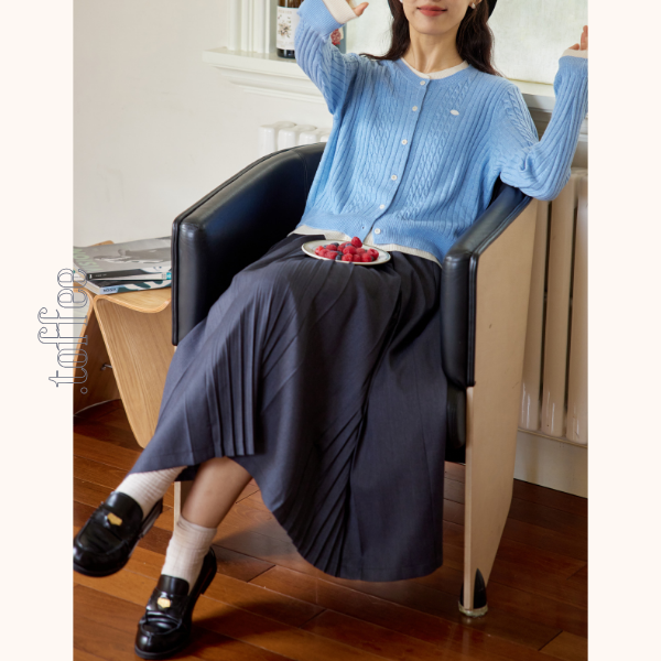 2タイププリーツミモレ丈スカート　Z00564