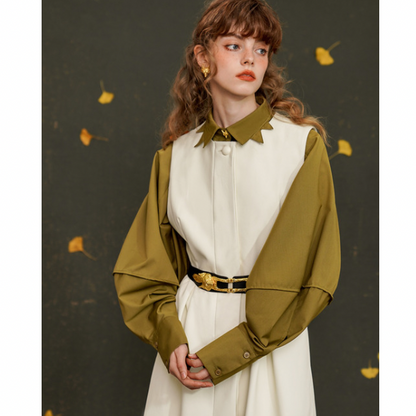 【２color】フォックスボタンシャツ w-033