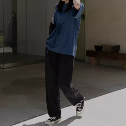 【2color】ウエストリボンTシャツ X1-009