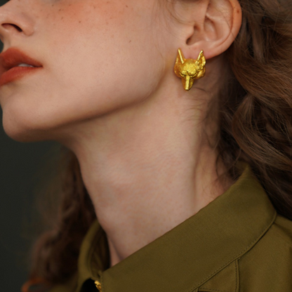 【２Size】ゴールドアニマルピアス w-031