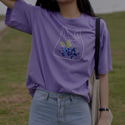 【5color】オーバーサイズロングプリントTシャツ《Z00991》